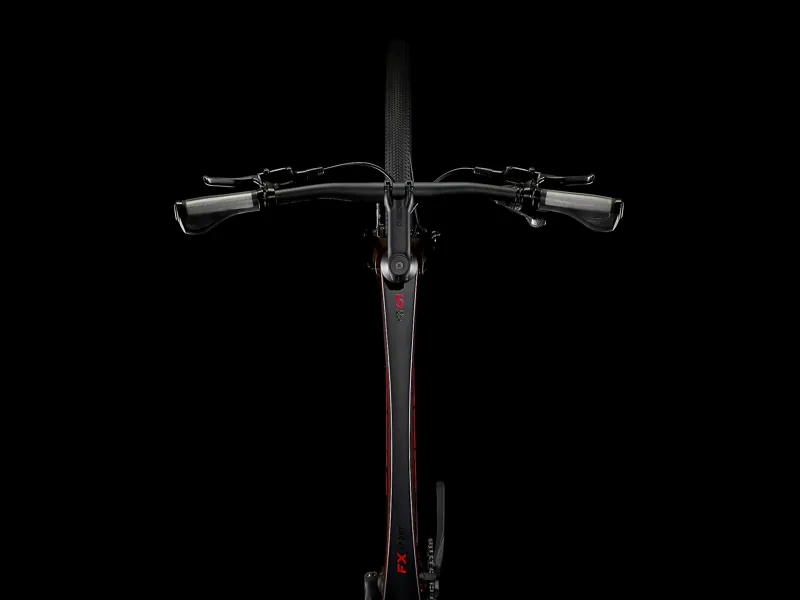 TREK FX Sport 5 Carbon Hybrid Bike in Red Carbon Smoke-3